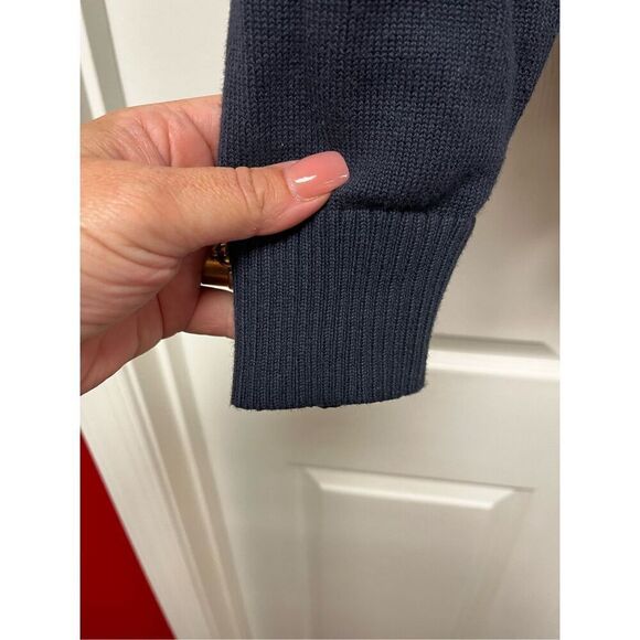 Duluth Trading Co. Navy & Burgundy Stripe Crew Neck Sweater sz XL EUC - Picture 4 of 7